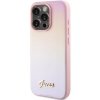 Guess GUHCP15LPSAIRSP iPhone 15 Pro 6.1 różowy/pink hardcase Saffiano Iridescent Script